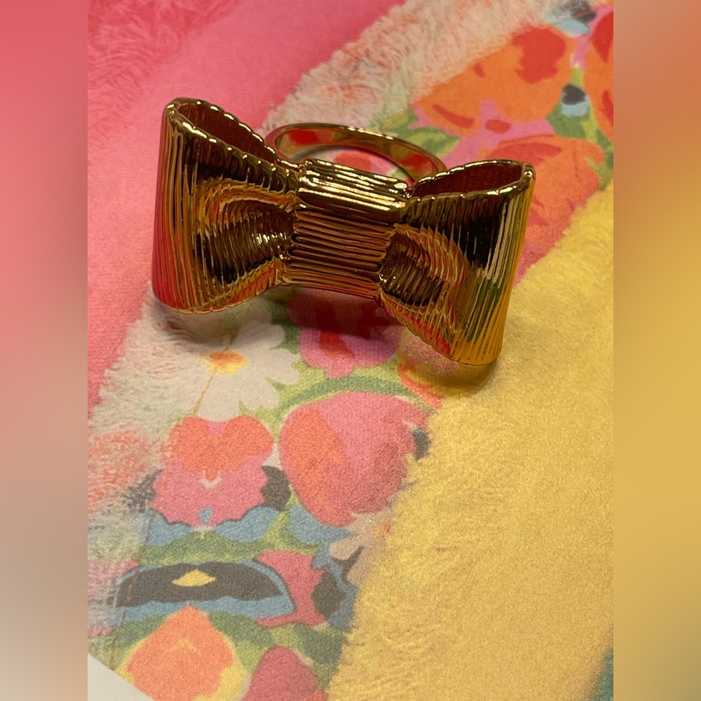 NWOT Kate Spade Gold Bow Ring-Size 8 - Picture 11 of 16